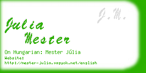 julia mester business card